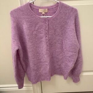 Sezane Purple Crew Neck Sweater
